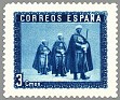 Spain - 1938 - Ejercito - 3 CTS - Azul - España, Ejercito y Marina - Edifil 849D - En Honor del Ejercito y la Marina - 0